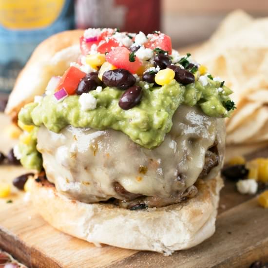 Southwestern Guacamole Burgers