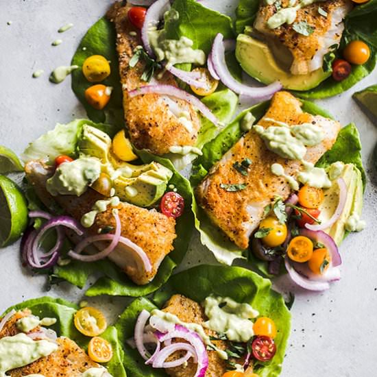 Cod Lettuce Wraps