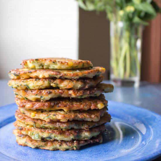 Zucchini and Corn Fritters