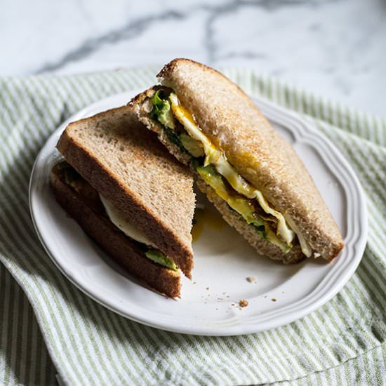 Avocado, Egg & Spinach Grilled Cheese