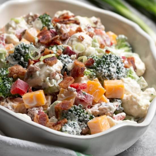 Amish Broccoli Cauliflower Salad