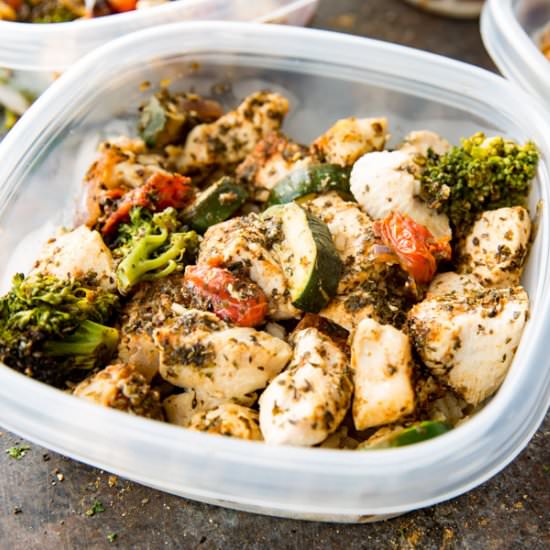 Italian Chicken meal Prep Bowls