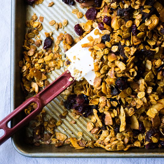 Tahini Coconut Barley Granola