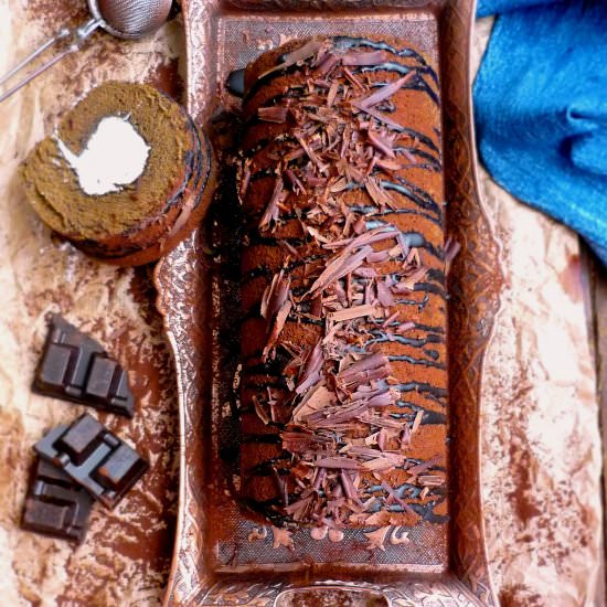 Chocolate swiss roll/ bolu gulung