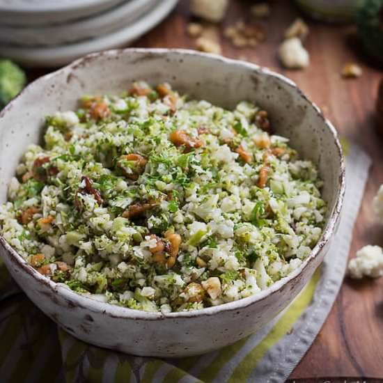 Cauliflower Broccoli Rice Salad
