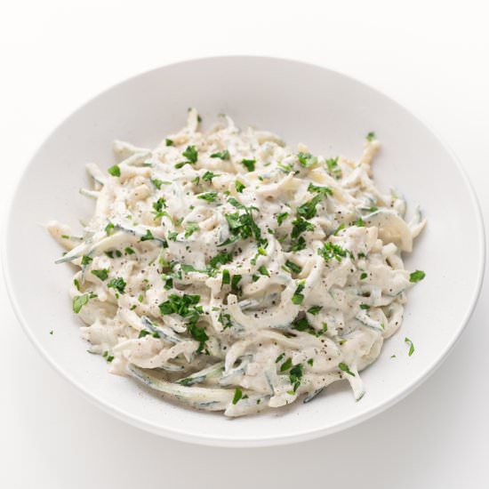 Vegan Zucchini Alfredo