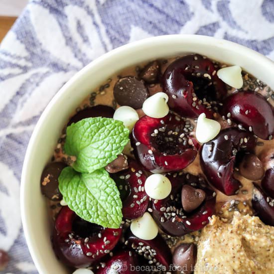 Cherry Chocolate Greek Yogurt Bowls