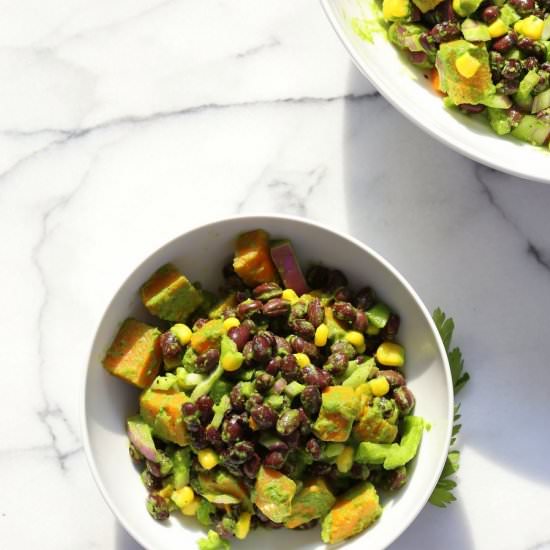 Black Bean Chimichurri Salad