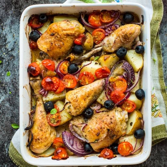 One Pan Greek Chicken with Veggies