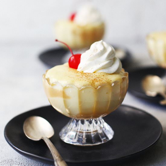 Horchata Pudding and Dulce de Leche