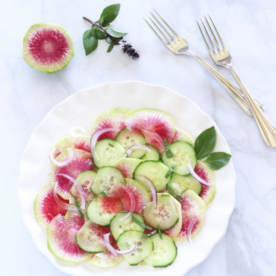 Asian Watermelon Radish Salad
