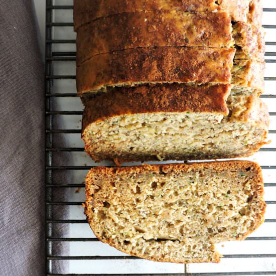 Healthy Zucchini Banana Bread