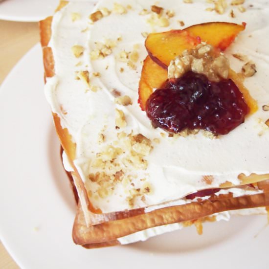Peaches and Cream Napoleon