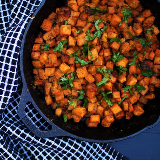 Easy Cheesy Sweet Potatoes
