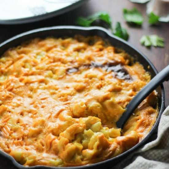 Dairy Free Baked Mac and “Cheeze”