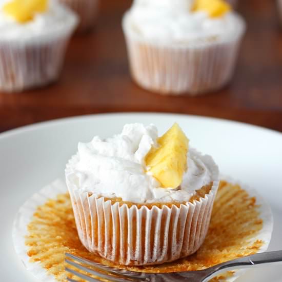 Vegan Pineapple Cupcakes