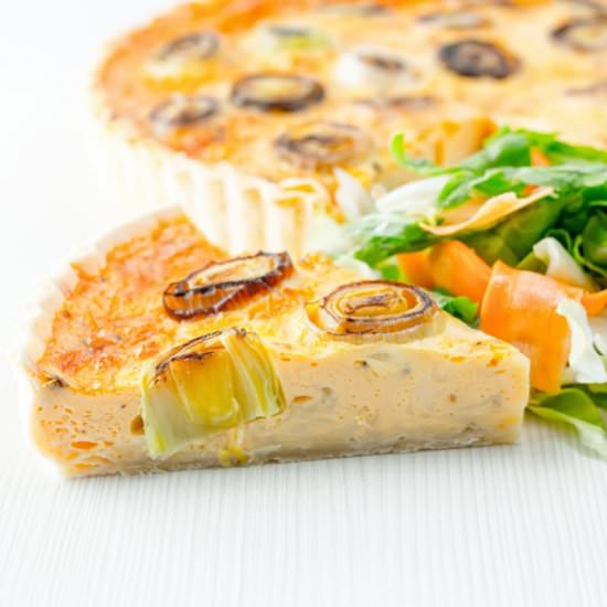 Leek and Gruyere Quiche