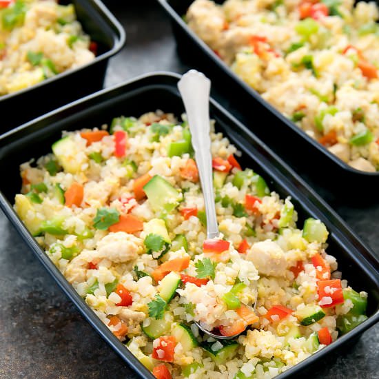 Cauliflower Fried Rice Meal Prep