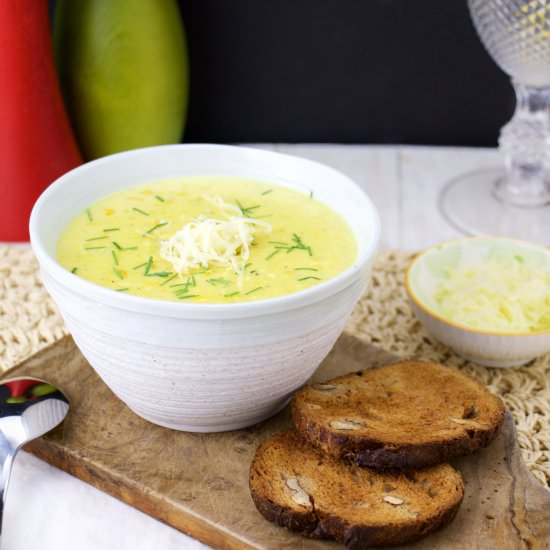 Corn Chowder with Aged Cheddar