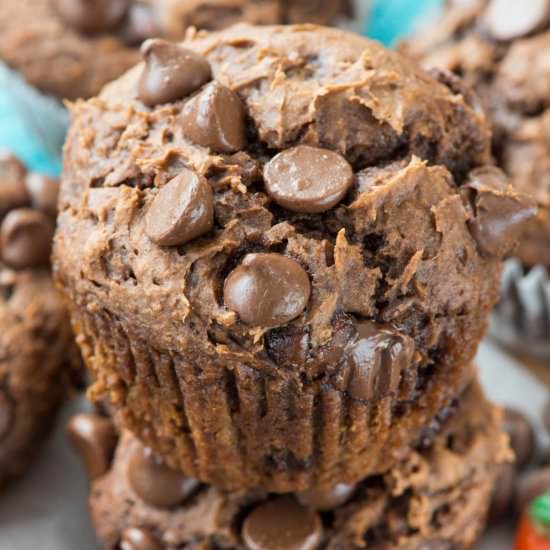 Pumpkin Brownie Muffins