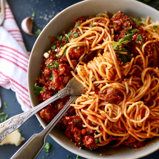 Slow Cooker Bolognese Sauce