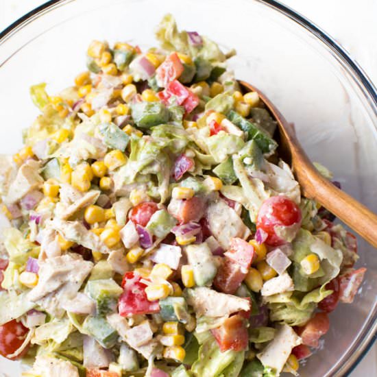 Creamy Chicken Fajita Chopped Salad