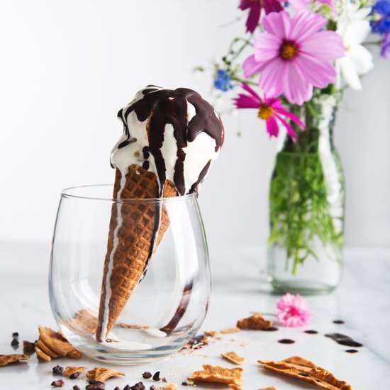 Vanilla Olive Oil Ice Cream