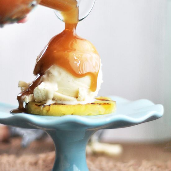 Grilled Pineapple with Ice Cream