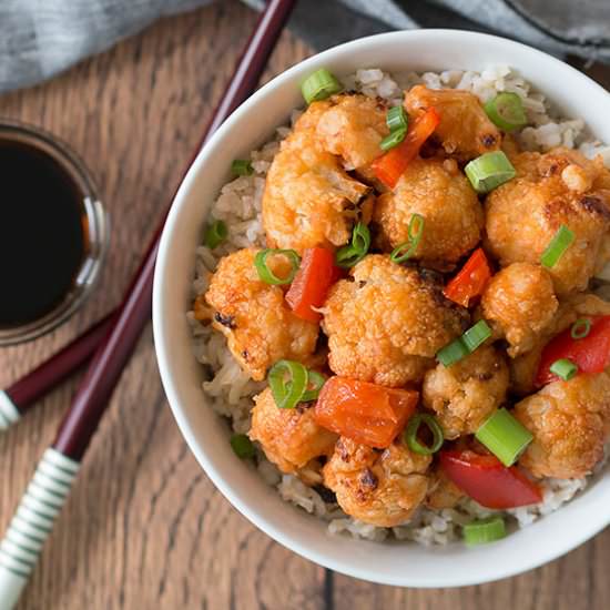 Baked Sweet And Sour Cauliflower