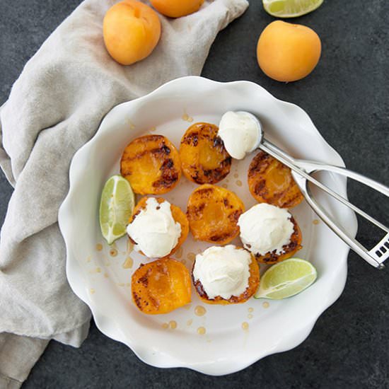 Grilled Honey Ginger Apricots