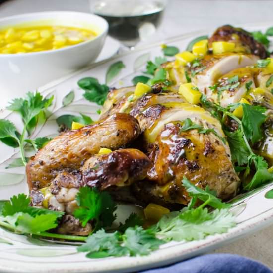 Spatchcock Jerk Chicken with Sweet