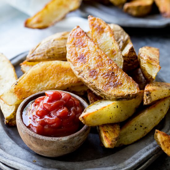 Oven Baked Steak Fries