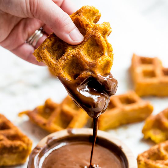 Paleo Pumpkin Churros + Chocolate