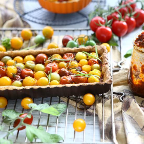 Cherry Tomato Einkorn Tart