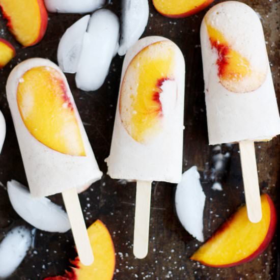 Vegan Peaches and Cream Popsicles