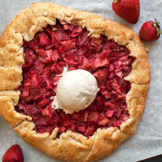 Strawberry Rhubarb Galette