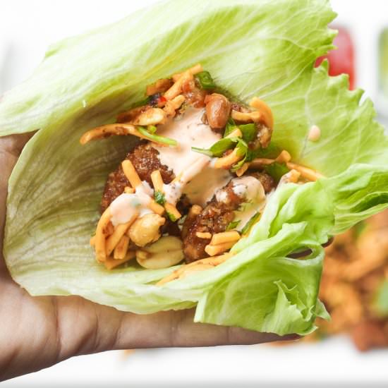 Szechuan Chicken Lettuce Wraps