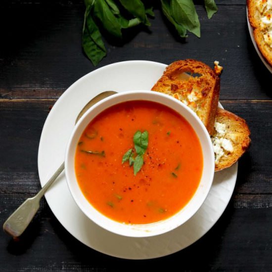 Roasted Tomato & Basil Soup