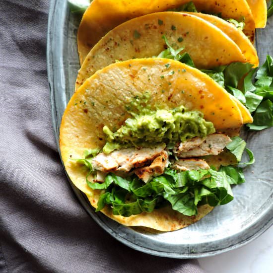 Chili Lime Chicken Street Tacos