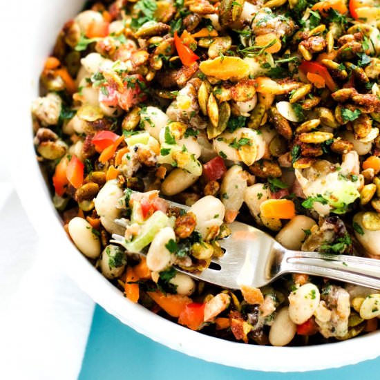 White Bean and Smokey Pepita Salad