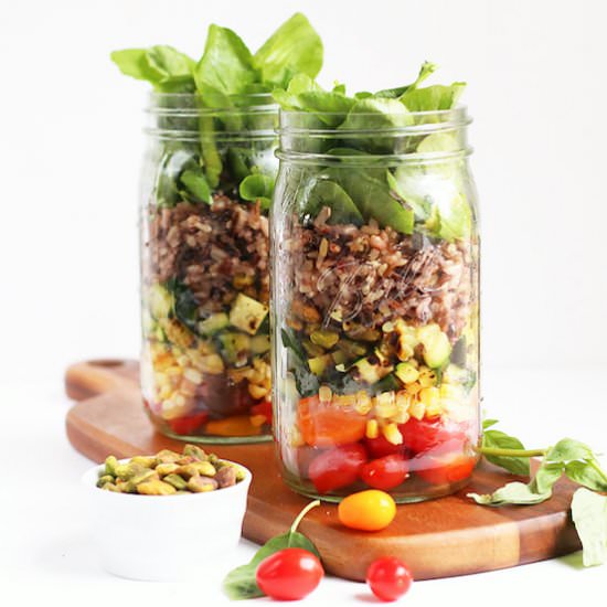 Wild Rice Mason Jar Salad