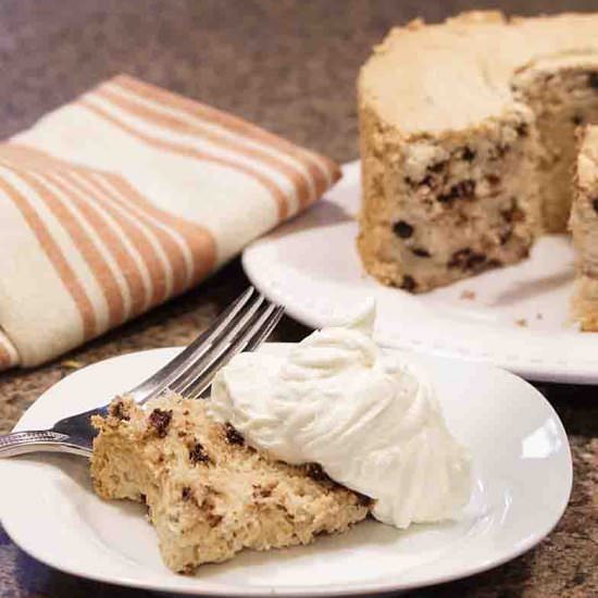 Coffee Chocolate Chip Angel Food Cake