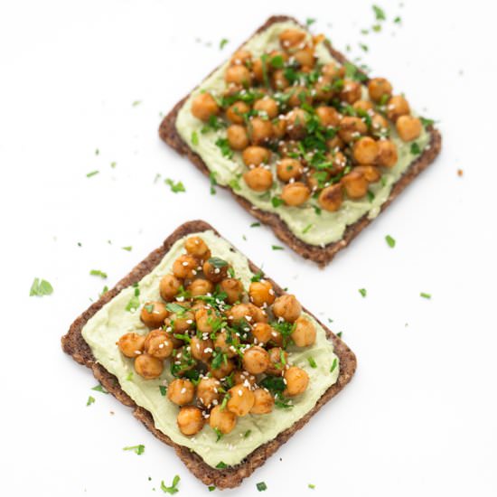Avocado Hummus Toasts