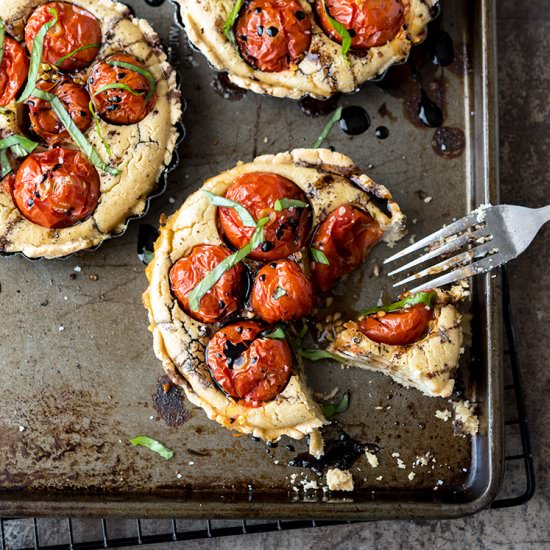 Creamy Tomato Basil Tartlets