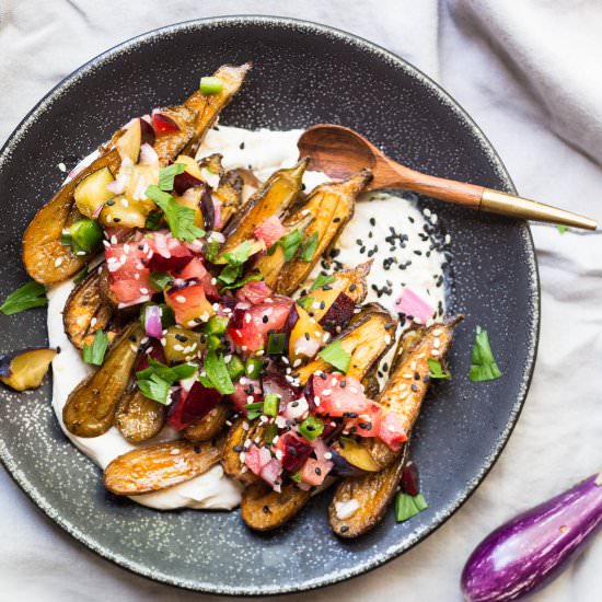 Roasted Miniature Eggplant