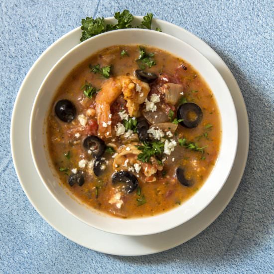Shrimp with Tomatoes and Feta