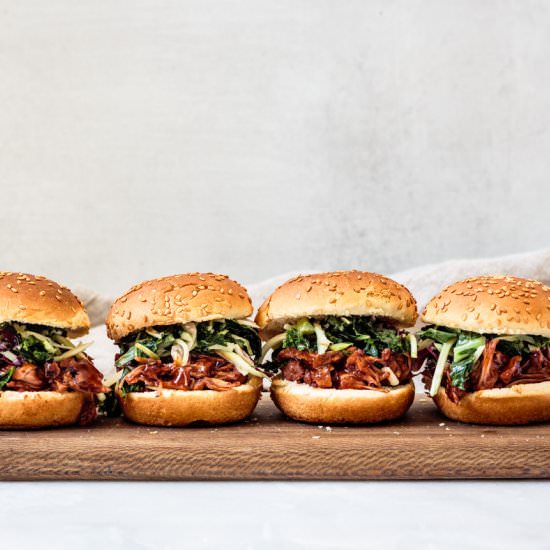 Chipotle Cherry Jackfruit Sliders