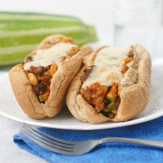 Italian Zucchini Mushroom Subs