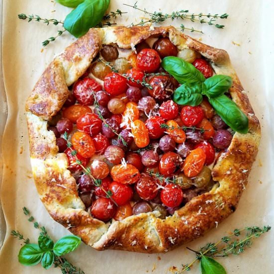 Cherry Tomato & Grape Galette