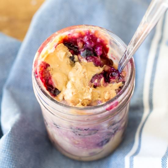 Loaded Blueberry Peanut Butter Oats